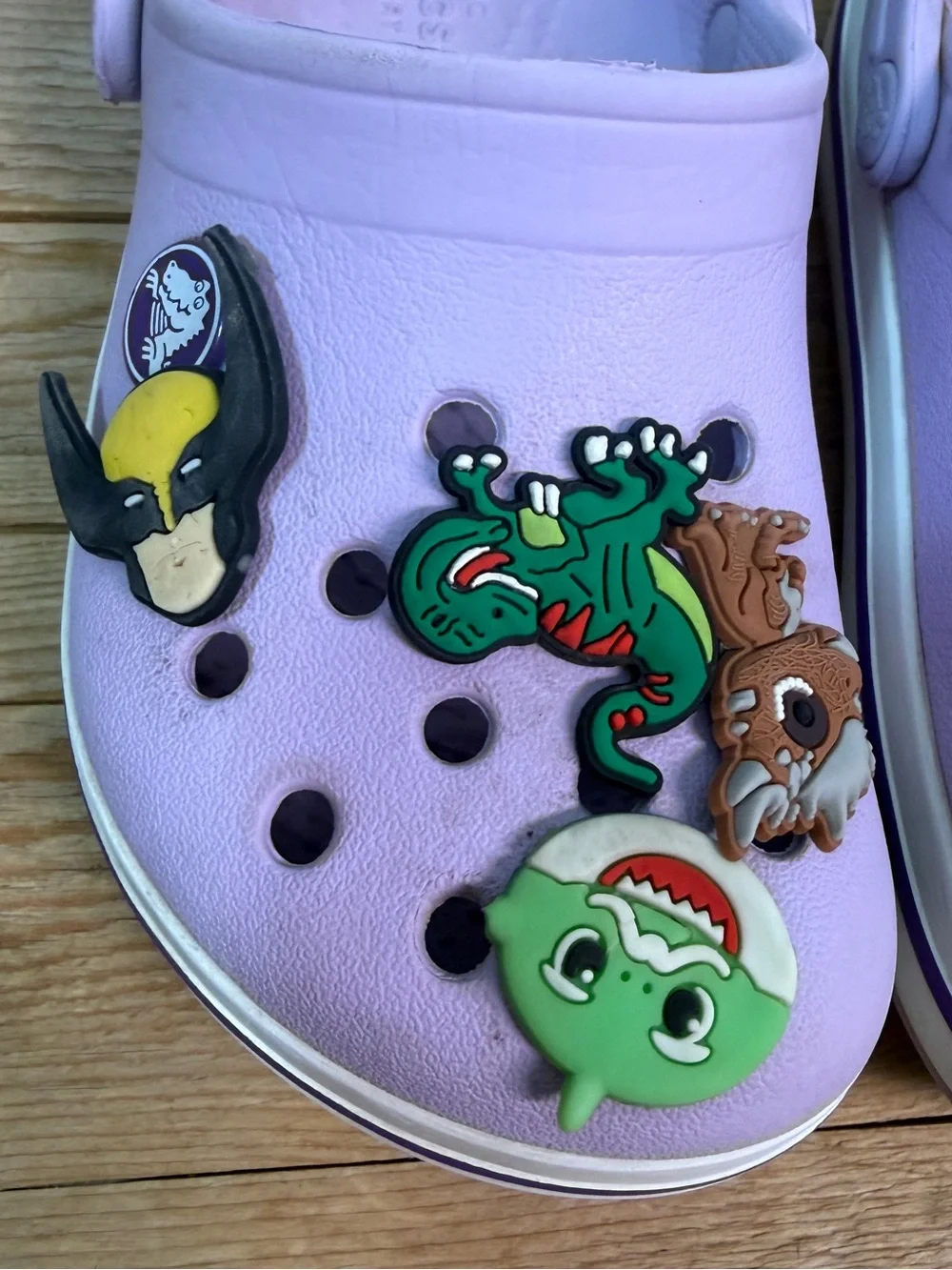 CROCS Kids Light Purple Clogs with Character Jibbitz